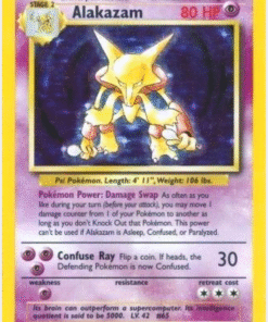 1999 Pokemon Base Set Unlimited #1 Alakazam NM-